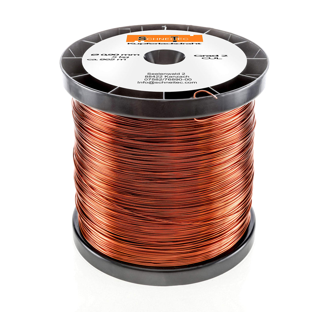 Kupferlackdraht W210 Ø 0,90 mm 5 kg CU Lackdraht Grad 2 CUL Kupferdraht Gewicht 5 Kilogramm Durchmes