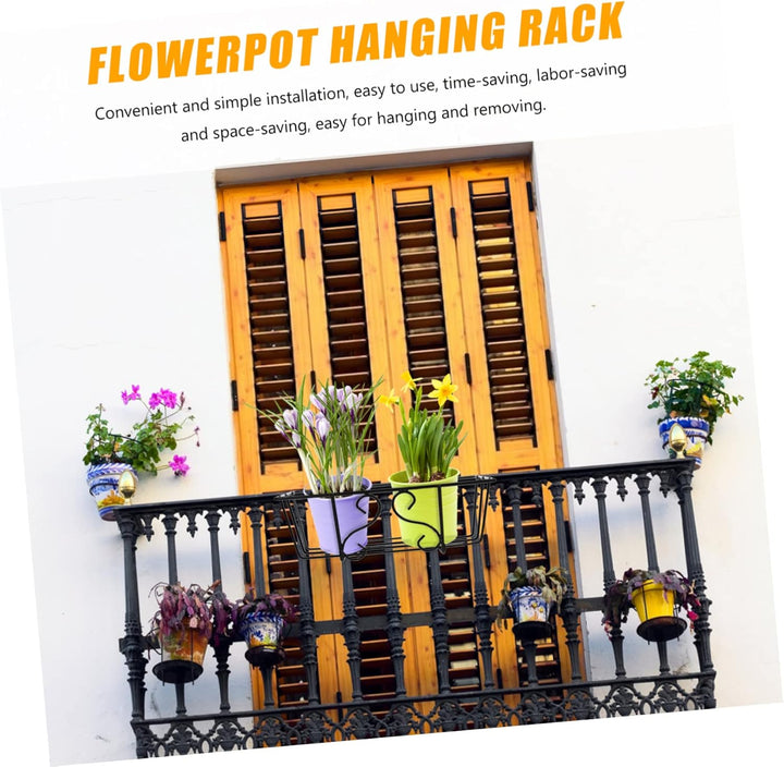 Yardwe 1stk Blumenständer Aus Eisen Blumentopfhalter Blumentopfregal Balkon Blumentopf Regal Wandbeh