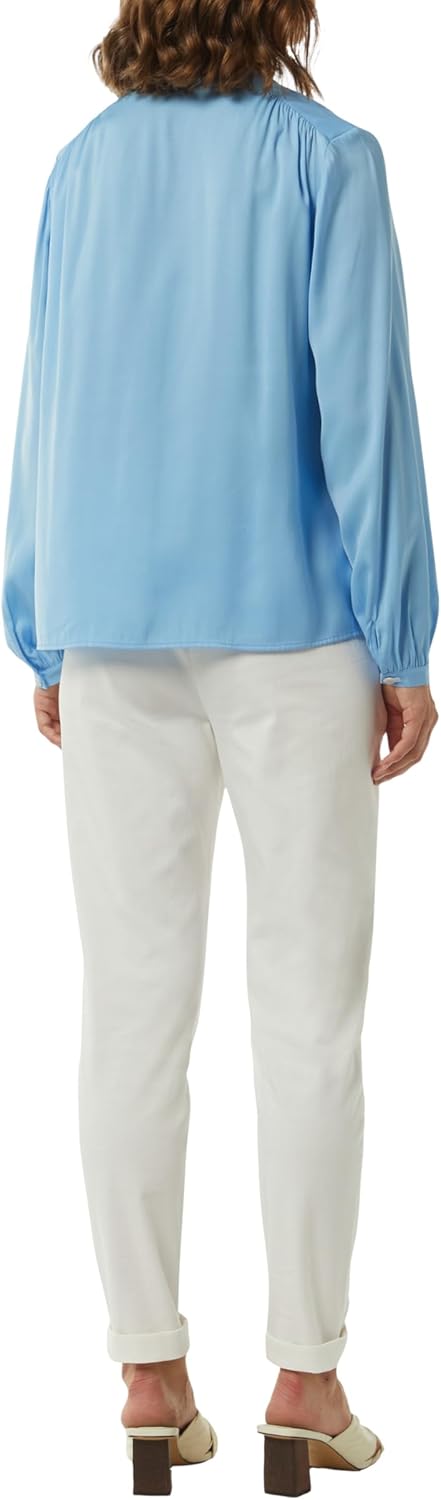 Comma Satinbluse mit Kappärmeln 36 Hellblau, 36 Hellblau
