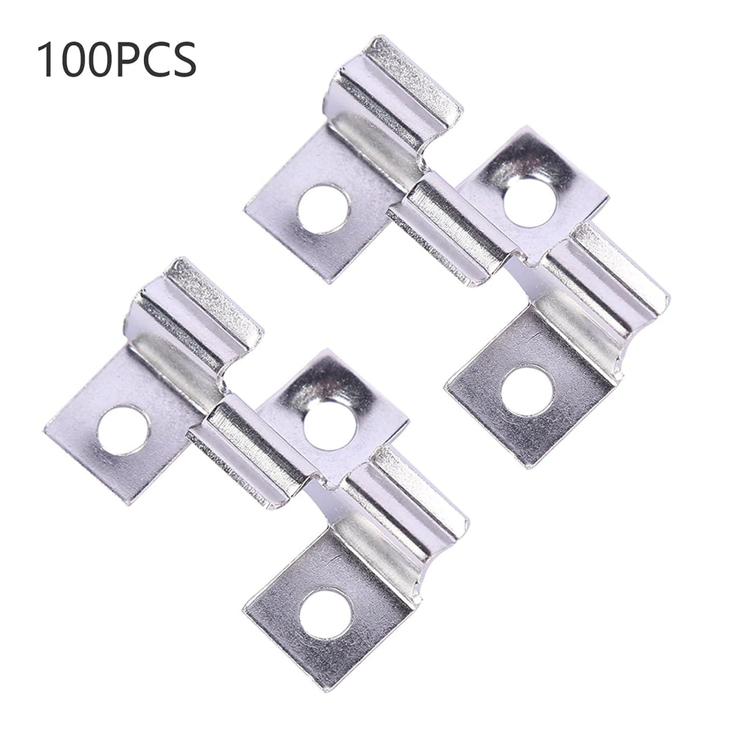 100 Stück Edelstahl Clips Terrassenclips Schrauben Befestigungs Clips WPC Dielen Befestigungsclips 8