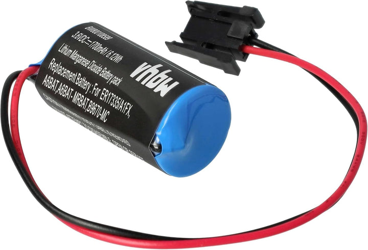 vhbw Batterie Ersatz für Mitsubishi B9670-MC, A6BAT, A6BAT-MRBAT. für Steuereinheit (1700 mAh, 3,6 V