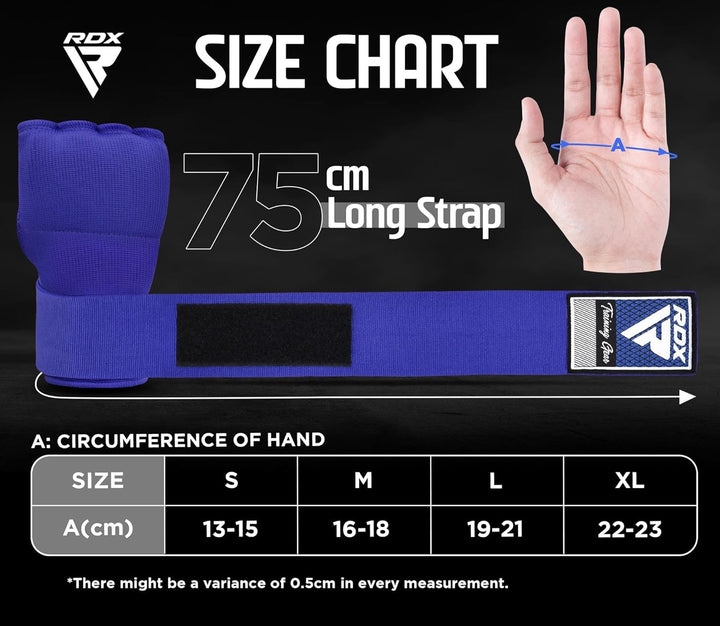 RDX Gel Innenhandschuhe Boxen MMA Muay Thai Training, Elastisch Boxbandagen 100cm Lang Handgelenkban