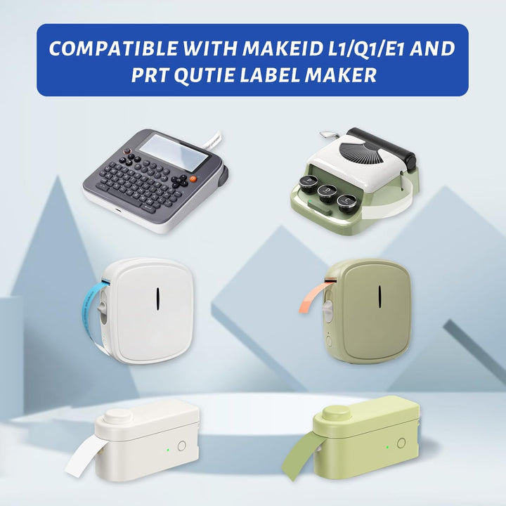 QUTIE Drucker Spezifische Etiketten, 15mm Etiketten Selbstklebend Kompatibel zum PRT Qutie, HPRT H11