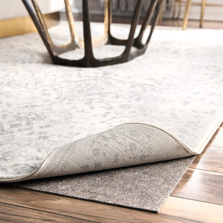 nuLOOM Ultra Premium Eco Friendly Non-Slip Felt Thick Rug Pad, 10' Round, Grey, 10' Round