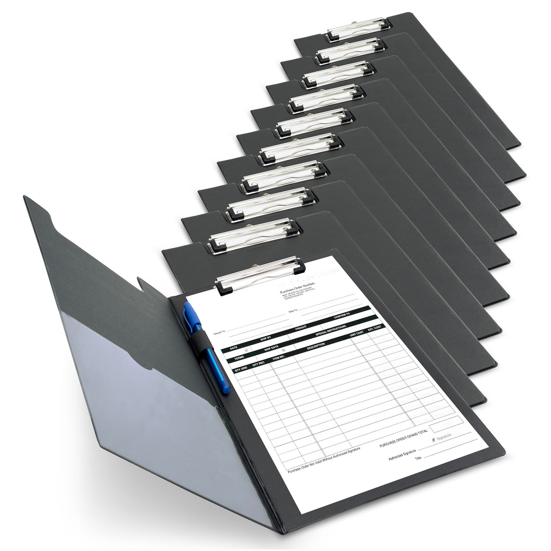 Rapesco 1520A Business Pack: 10 Klemmbrettmappen, A4+, Schwarz, Klemmbrettmappe