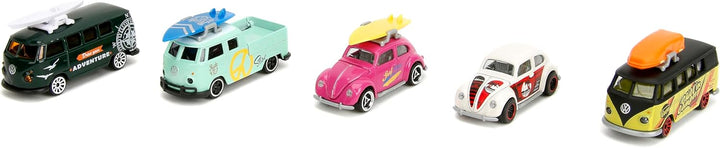 Majorette – Volkswagen The Originals (5er-Set) - 5 VW-Modellautos, als Geschenk-Set für Sammler und