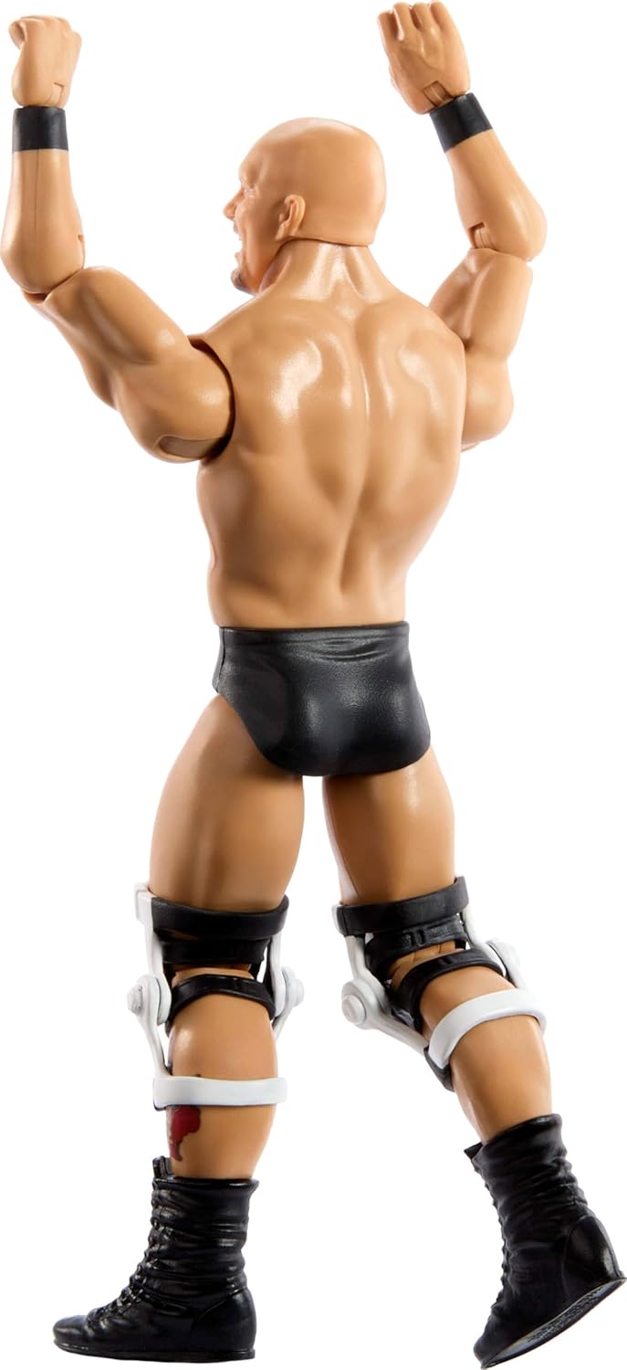 Mattel WWE Actionfigur, 15,2 cm grosses Sammlerstück Stone Cold Steve Austin mit 10 Artikulationspun