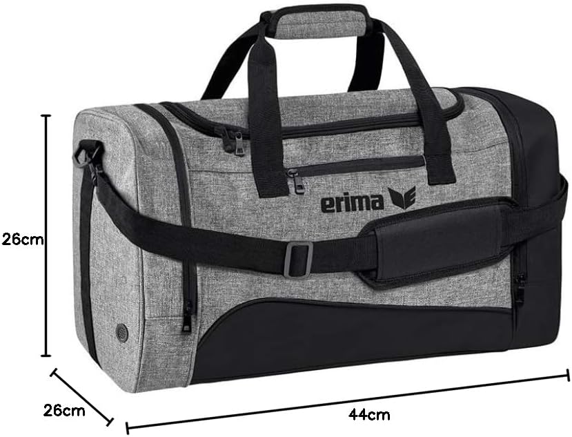 Erima Sporttasche Club 1900 2.0 Sporttasche Schwarz/Grau Melange S, Schwarz/Grau Melange S