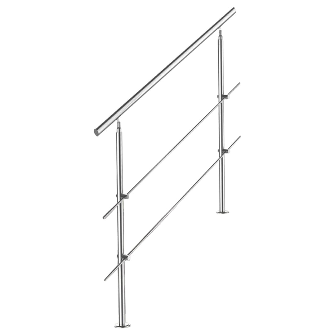 Tubiaz Edelstahl Handlauf Treppengeländer Geländer für Treppen Brüstung Balkon 100CM mit 2 Querstreb