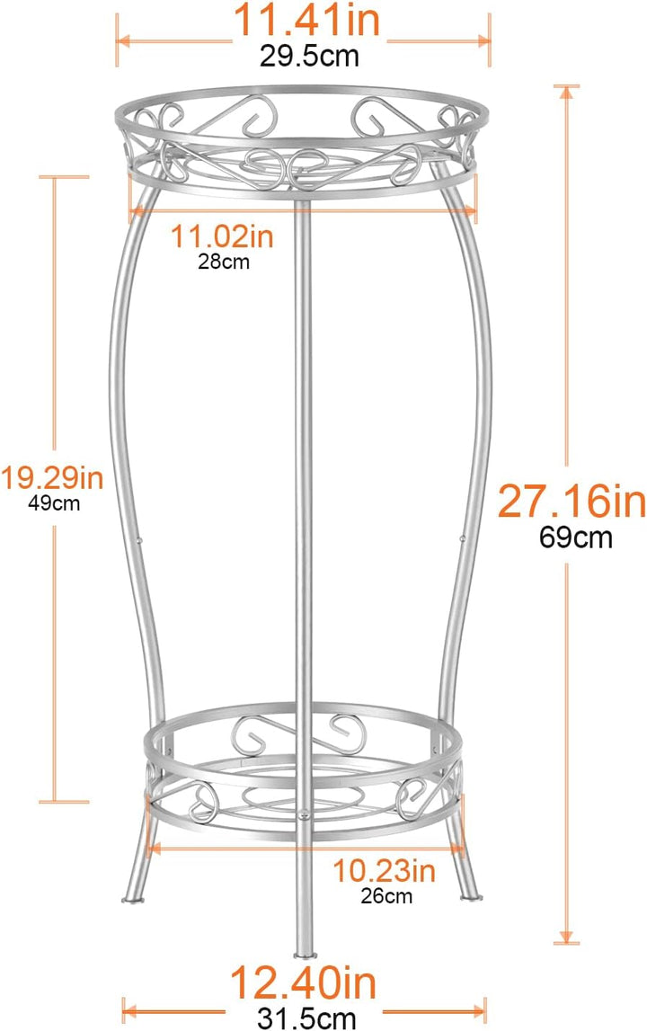 Bomclap Pflanzenständer Metall, 69 cm Blumenständer Pflanzenständer, 2-stufige Blumentopf Ständer Bl