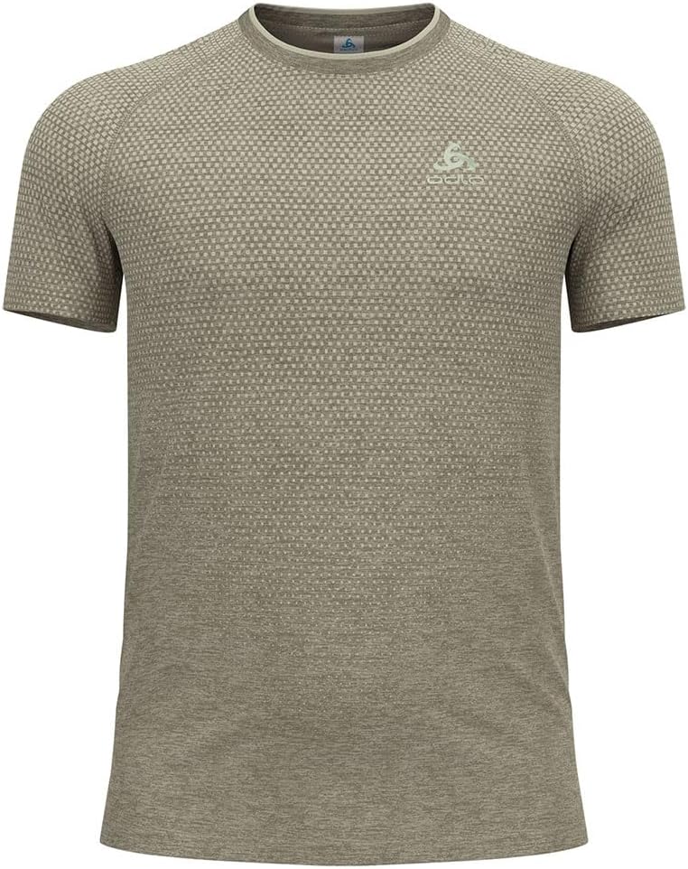 Odlo Herren Essential Seamless T-Shirt Laufshirt M -40457 Vetiver Melange, M -40457 Vetiver Melange