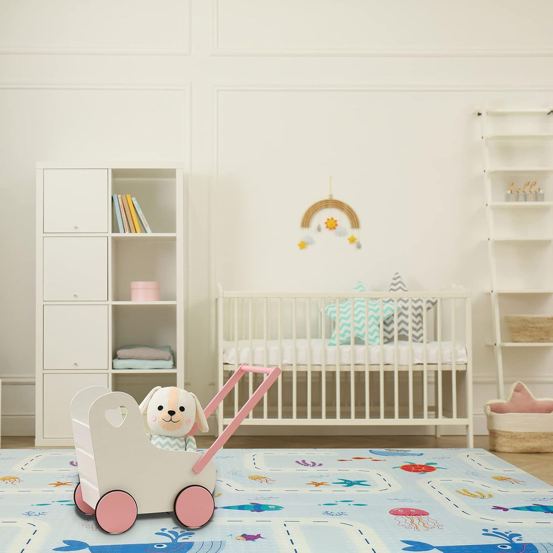 CCLIFE Krabbelmatte Spielmatte Baby Schadstofffrei 196x176x1cm Faltbar Spielunterlage Spielteppich G