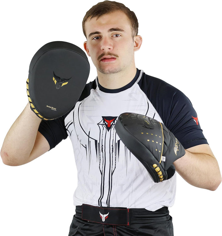 Mytra Fusion Box pratzen - Punch pad MMA Muay Thai handpratzen für Box- und Kampfsporttraining Schwa