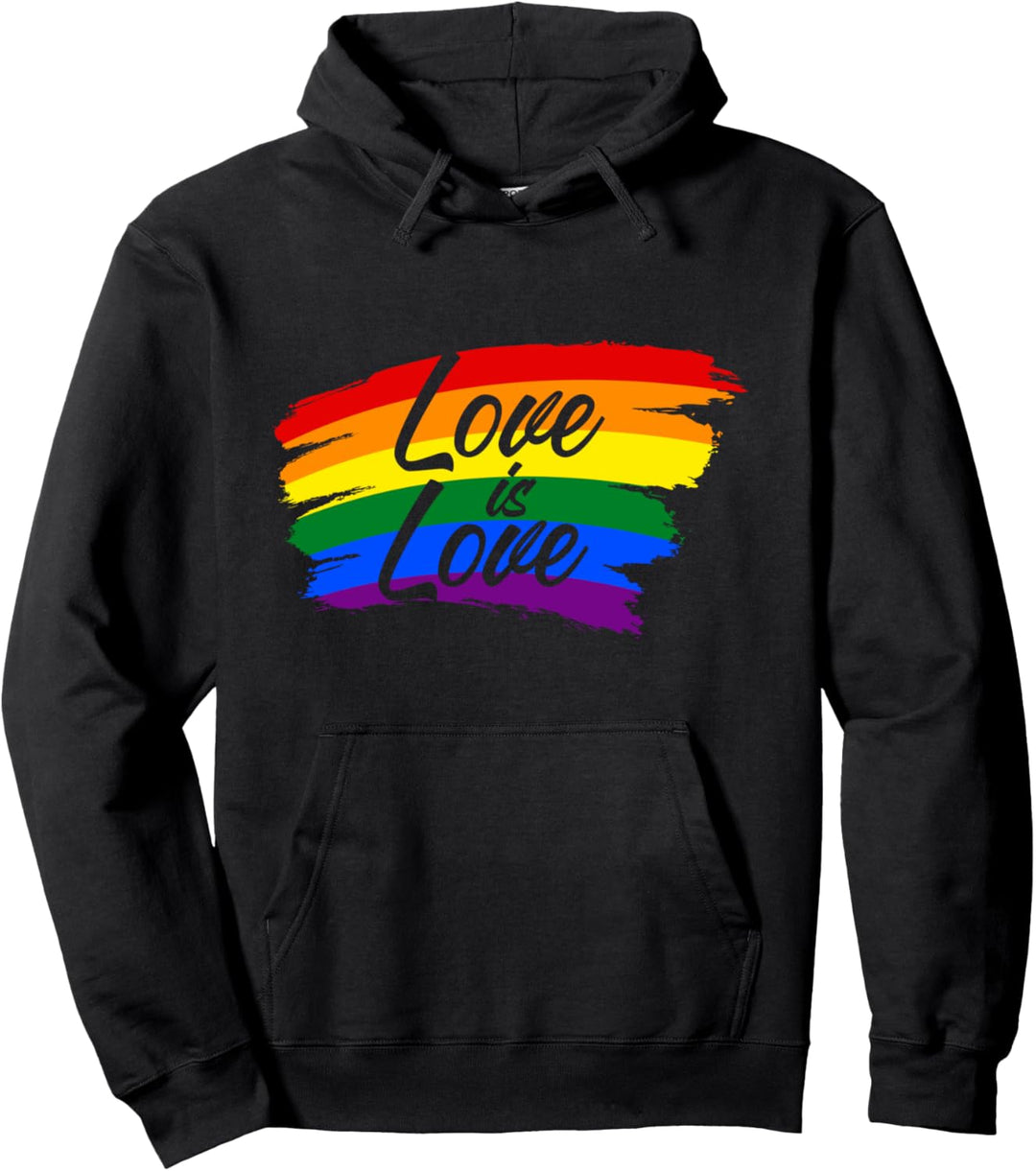 Love Is Love Liebe Schwul Lesbisch Regenbogen Homosexuell Pullover Hoodie