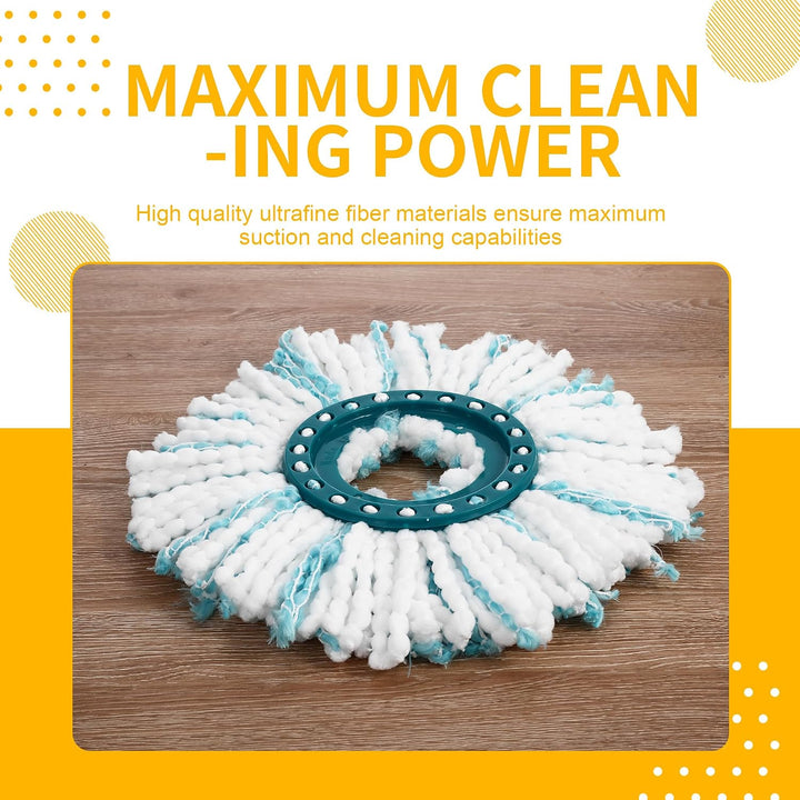 6 Stück Ersatzkopf für Leifheit Clean Twist Disc Mop Micro/Ergo | für Leifheit Bodenwischer Ersatzbe