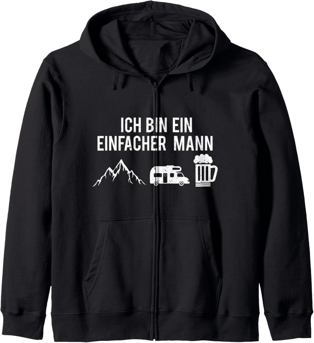 Ich Bin Ein Einfacher Mann Berge Camper Wohnwagen Bier Kapuzenjacke