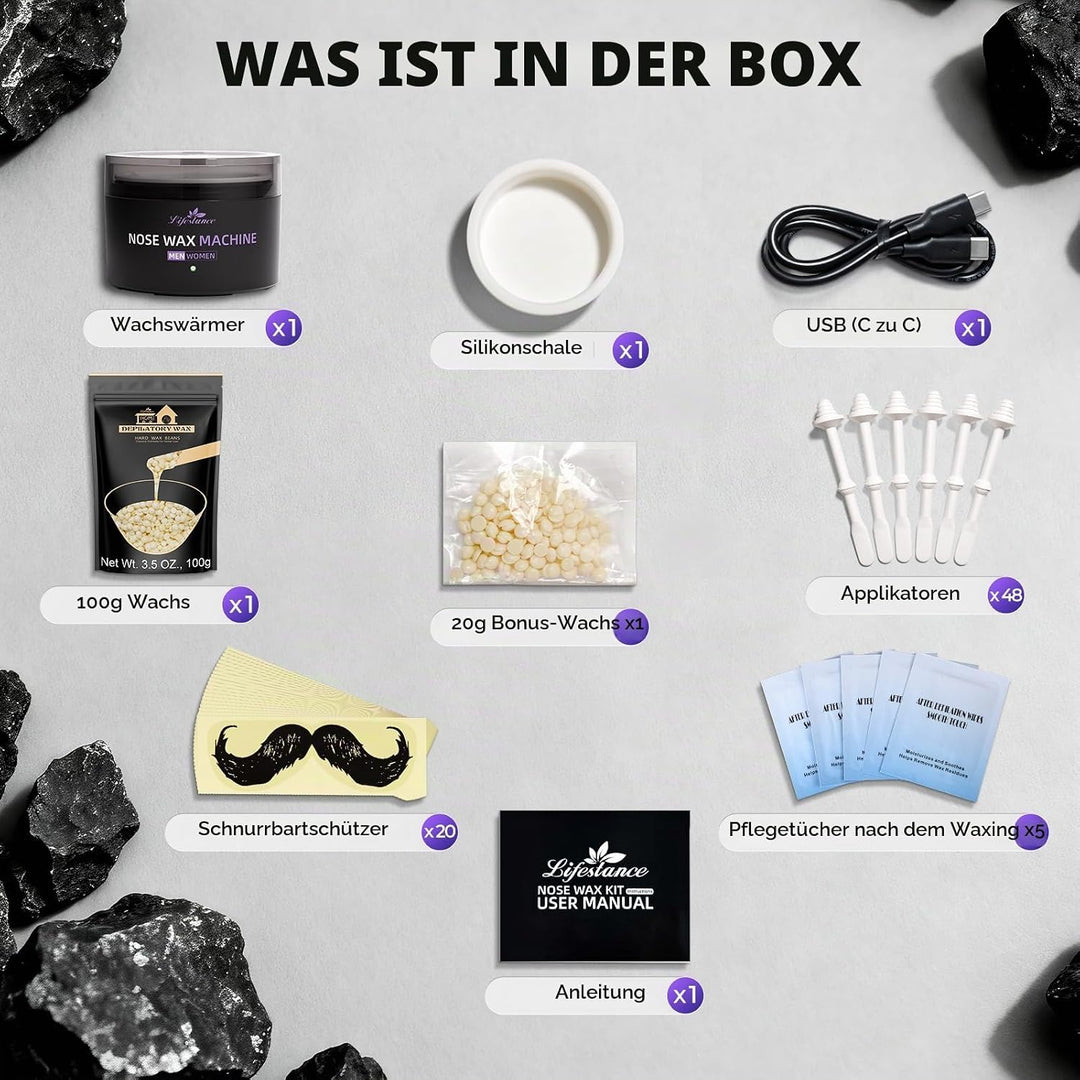 Lifestance nasenhaarentferner wachs Set, nasenhaar wachs &amp; nasenhaarentferner, tragbares waxing set