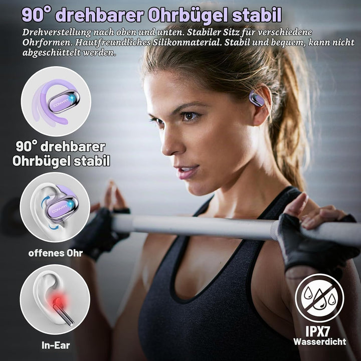 AI Kopfhörer Übersetzer, unterstützt 164 Sprachen/6 Übersetzungsmodi, Übersetzer Ohrhörer 3-in-1-Übe