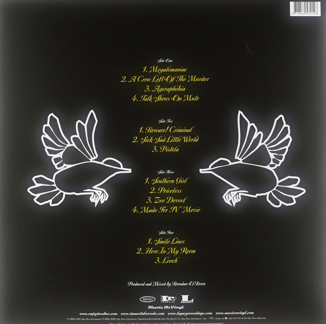 A Crow Left of the Murder, Vinyl