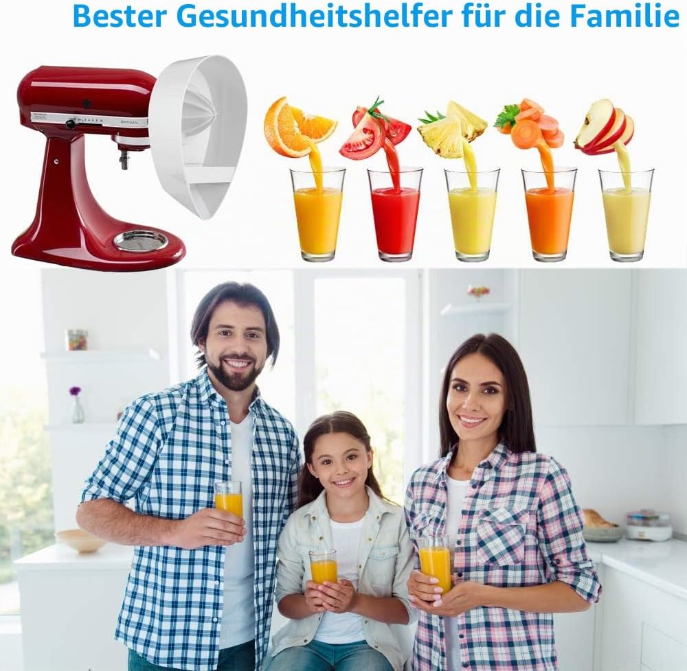 Gdrtwwh Zitrussaftpresse Aufsatz für Standmixer von KitchenAid, Zitrussaftpresse-Aufsatz für JE-Stan