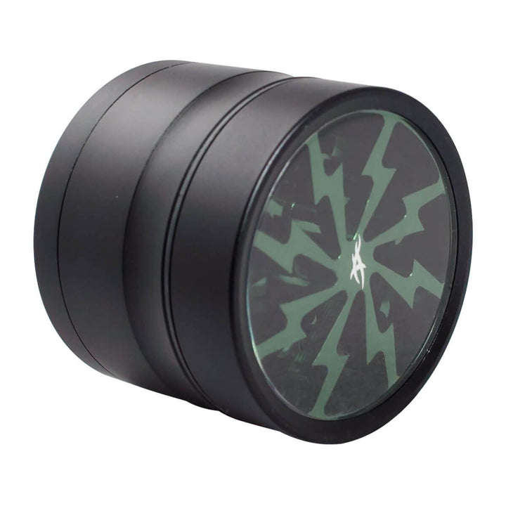 thorinder 50 mm Mini Kräutermühle 4 Stück Farbe grün Crusher Premium Qualität Aluminium mit Pollen C