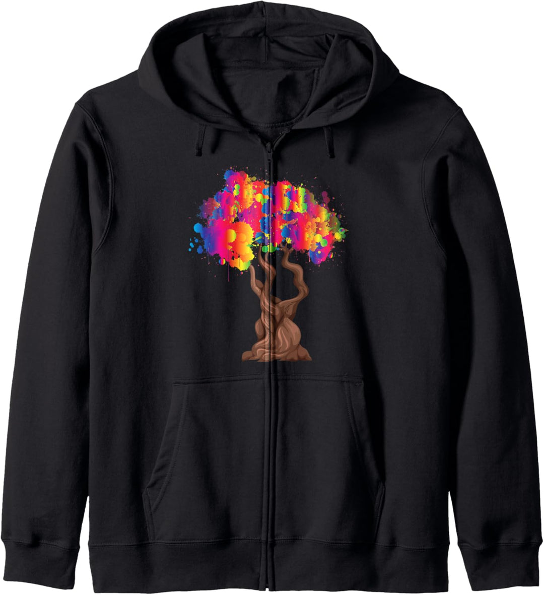Hand gezeichnete Regenbogen niedlichen Baum Homosexuell Kapuzenjacke