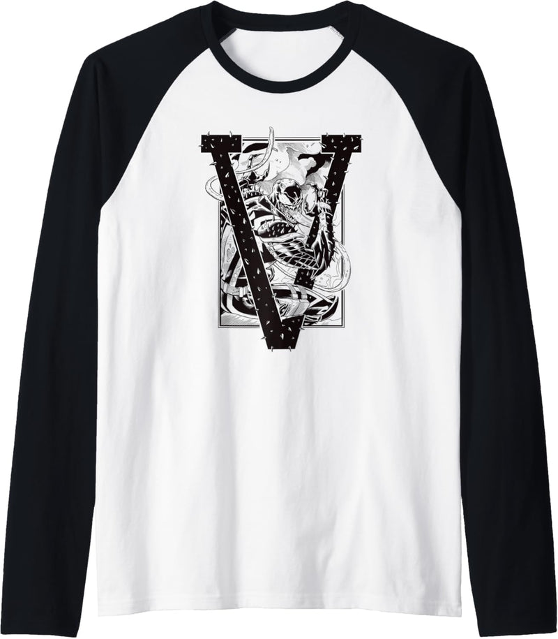 Marvel V is for Venom Raglan