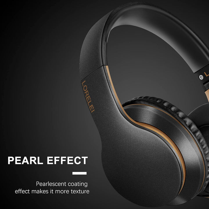 LORELEI X6 Over-Ear Headphones with Microphone, Lightweight Foldable & Portable Stereo Bass Headphon