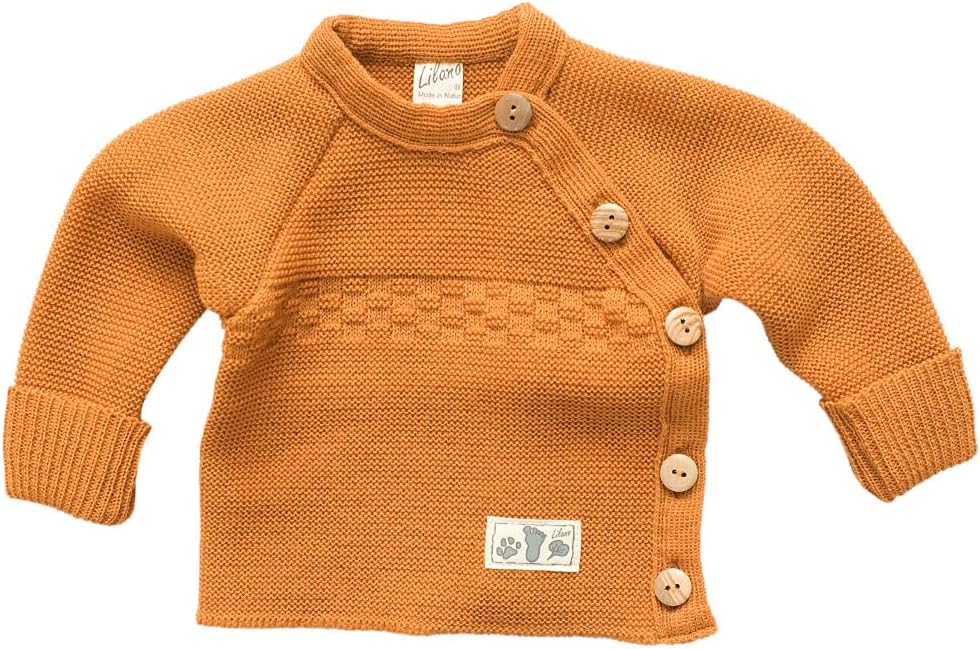 Lilano, Merino Wickel-Pullover, 100% Wolle (kbT) 74-80 Curry, 74-80 Curry