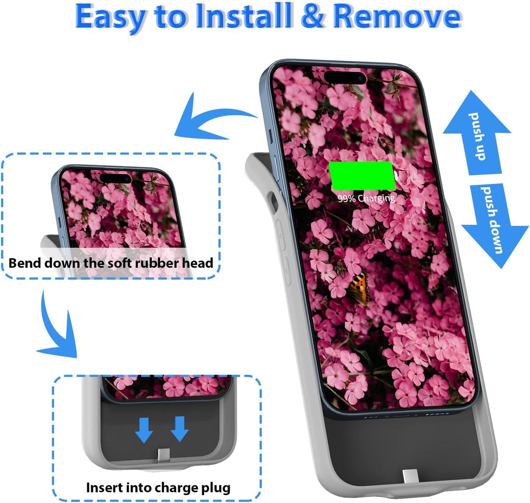 HUOBAO Batteriehülle für iPhone 14 Pro, [6000mAh] Ladekoffer für iPhone, schützende tragbare Ladetas