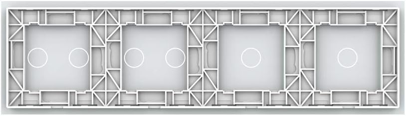 LIVOLO Nur Glasblende für Lichtschalter 4 Fach VL-C7-C1/C1/C2/C2-11 Weiss