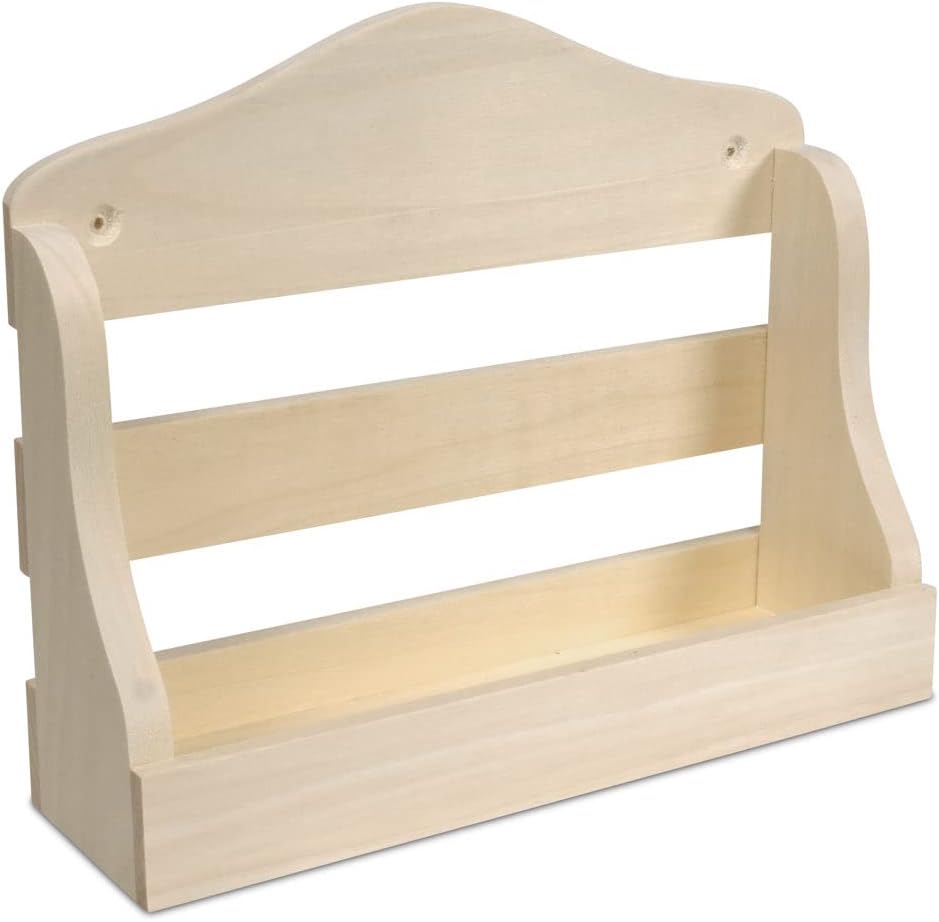 Sauna Wandregal 17x21x6 cm - FSC Espenholz - Platz für 4x Saunadüfte 100 ml Flaschen - Für die Wandm