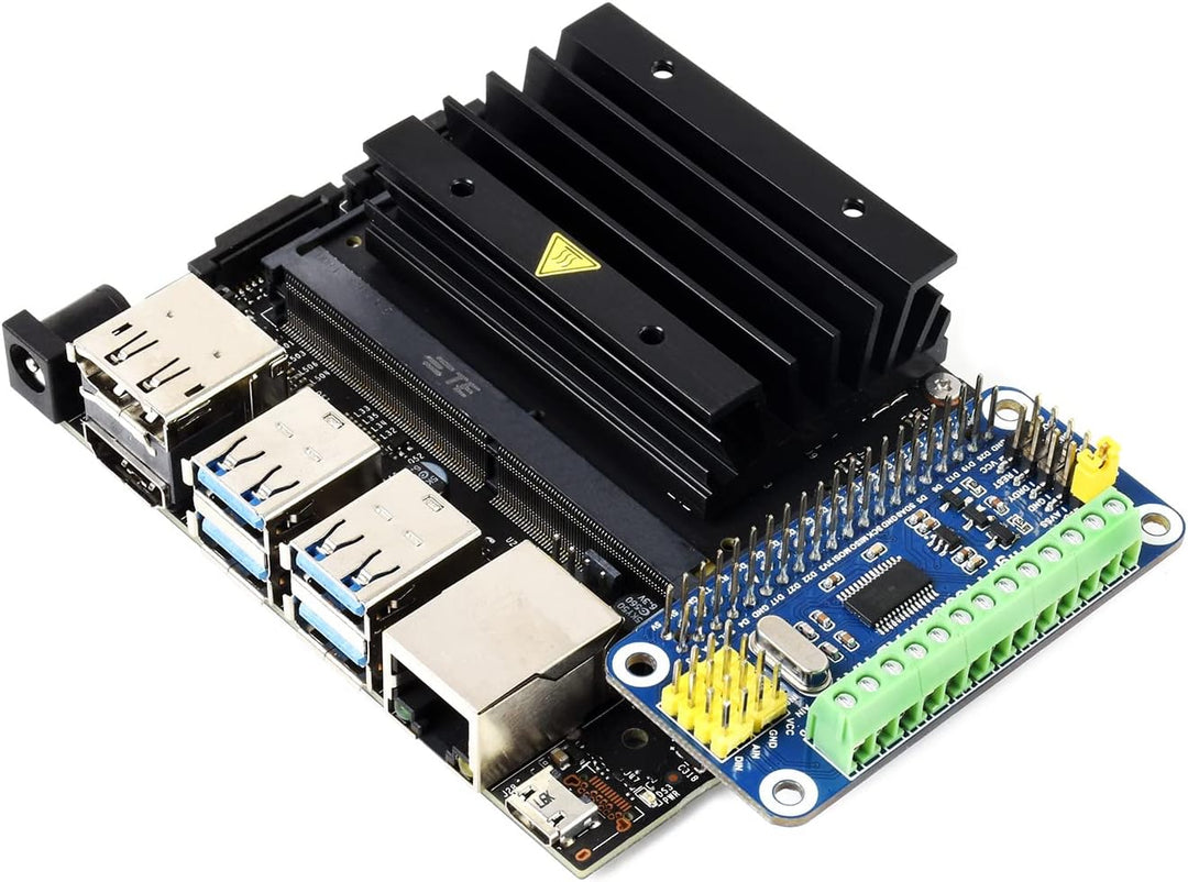 Waveshare High-Precision AD HAT for Raspberry Pi/Jetson Nano with ADS1263 Onboard 10-Ch 32-Bit Suppo