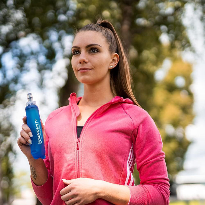 SINOVATI® TPU Faltbare Trinkflaschen, Soft Flask, Wasserflasche BPA-Frei Sportflasche für Trinkrucks