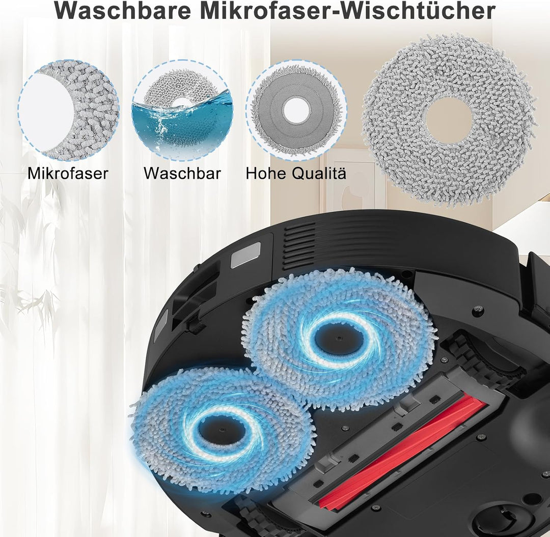 26 Stück Zubehör für Roborock QV 35A/QV 35S, QR 598/QR 798 Saugroboter, Ersatzteile mit 2 Hauptbürst