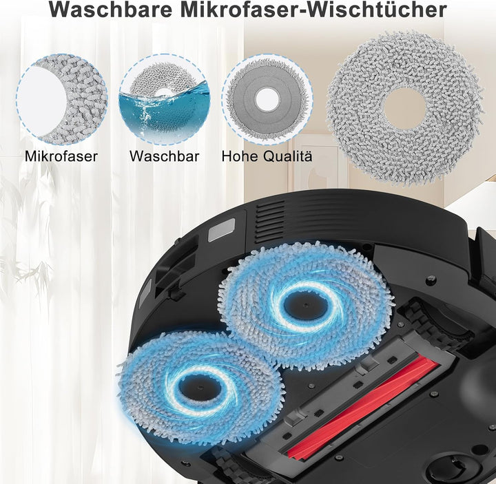 26 Stück Zubehör für Roborock QV 35A/QV 35S, QR 598/QR 798 Saugroboter, Ersatzteile mit 2 Hauptbürst