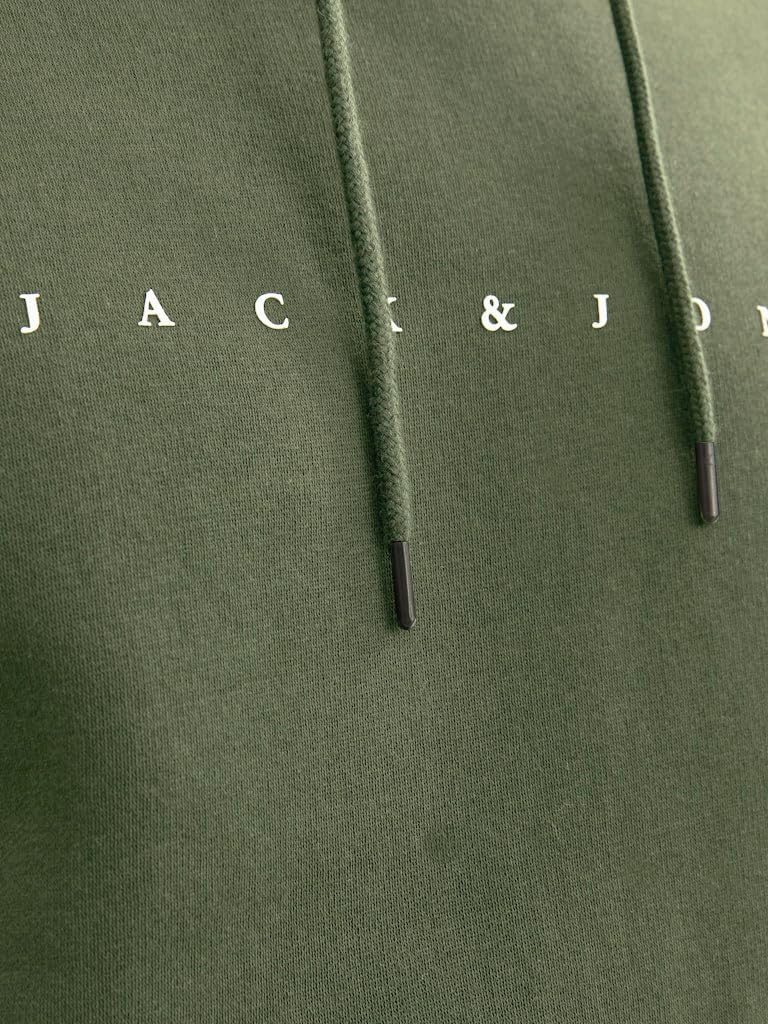 JACK & JONES Herren Hoodie Kapuzenpullover JJESTAR JJ Sweat Hood - Relaxed Fit XS Dusty Olive, XS Du