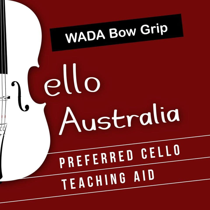 WADA Cello Bow Grip Aid:A Correct Bow Hand without Strain.A Second to Attach to the Bow and Remove.Y