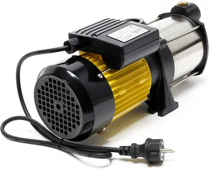 Wiltec Mehrstufige Kreiselpumpe 6000l/h 550W Förderhöhe 35m, Ansaughöhe 9m, 2850U/min, Wasserpumpe f