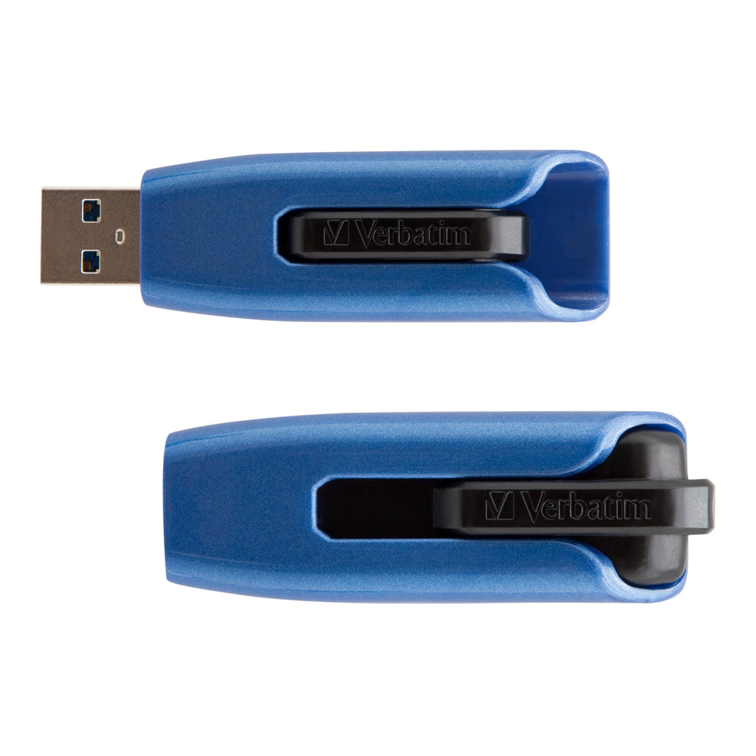 Verbatim Store 'n' Go V3 MAX USB-Stick, USB-3.2 Gen 1, 128GB, Speicherstick mit Schiebemechanismus,