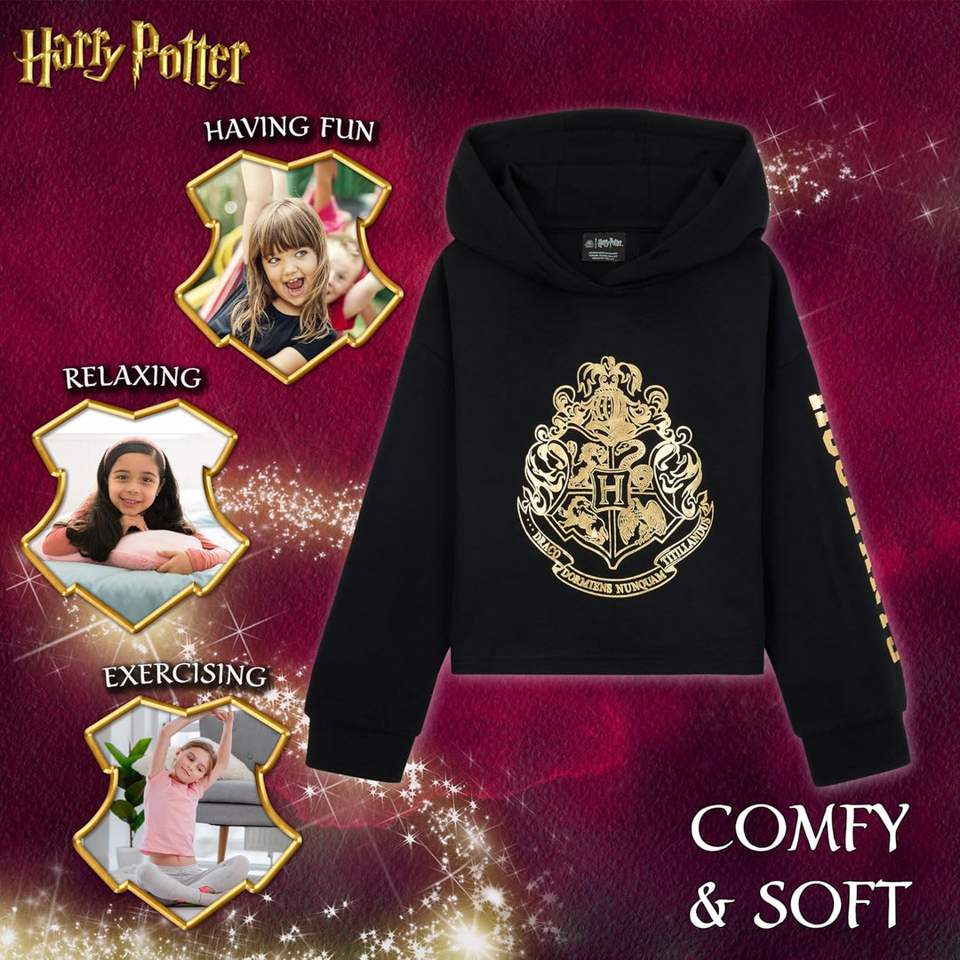 Harry Potter Mädchen Hoodie, Weicher und Bequemer Hogwarts Kapuzenpullover - Geschenke für Mädchen S