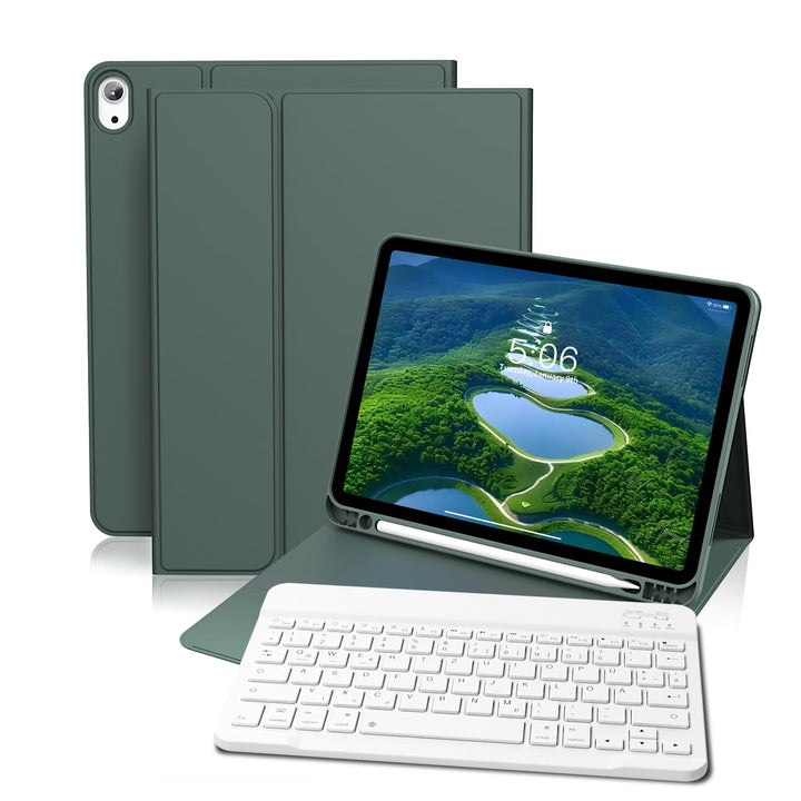 Hülle mit Tastatur für iPad (A16) 10/11 Generation, 10.9/11 Zoll, (2022/2025), Soft TPU Rückseite Ge