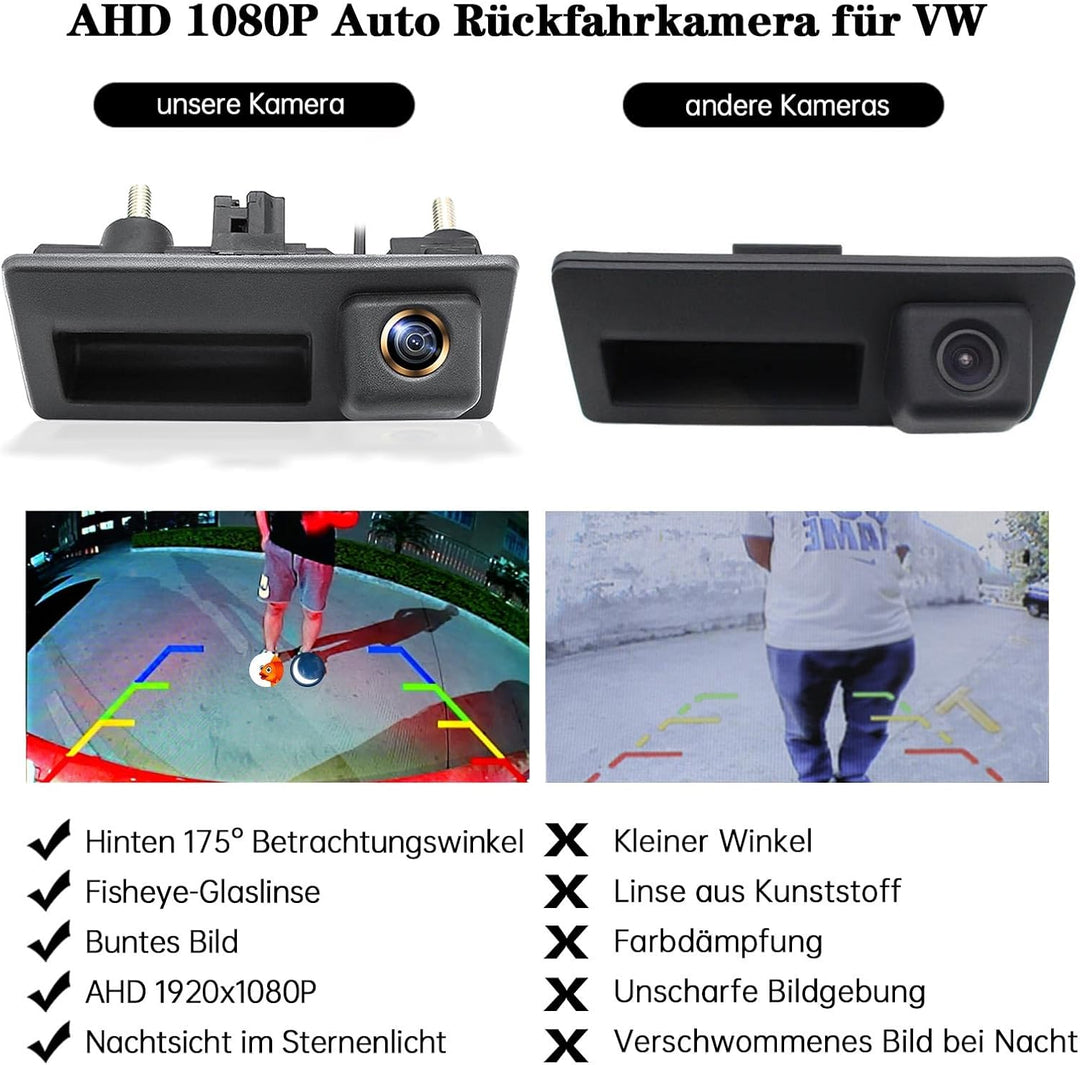 HD 1080P Auto Rückfahrkamera für Audi A4L A5 A3 Q3 Q5 RS6 für VW Passat Tiguan Jetta Sharan Lavida S