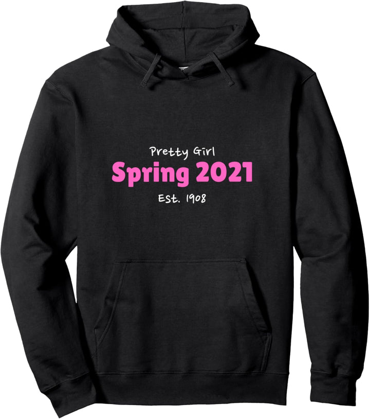 Hübsches Mädchen Frühling 2021 Est. 1908 Lustige süsse rosa Pullover Hoodie