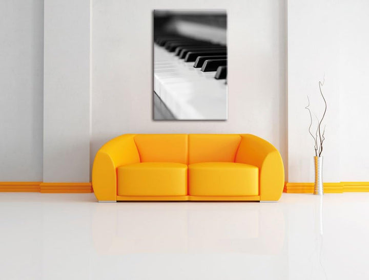 Elegantes Klavier, Format: 100x70 auf Leinwand, XXL riesige Bilder fertig gerahmt mit Keilrahmen, Ku