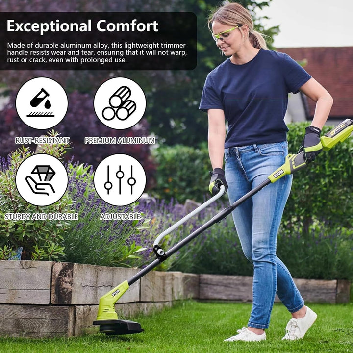 Trimmergriff, Rasentrimmer-Griff aus Aluminium, Ergonomischer Griff für Rasenmäher, Trimmer-Griffver