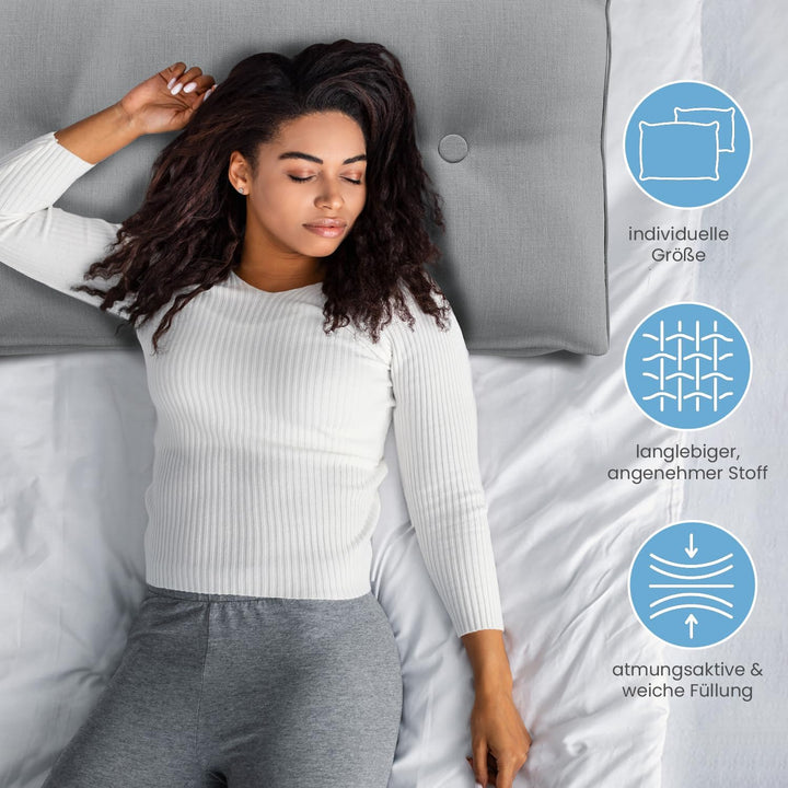 maxVitalis Rückenkissen, Keilkissen für Bett und Sofa geeignet, Lendenkissen, dreieckiges Lesekissen
