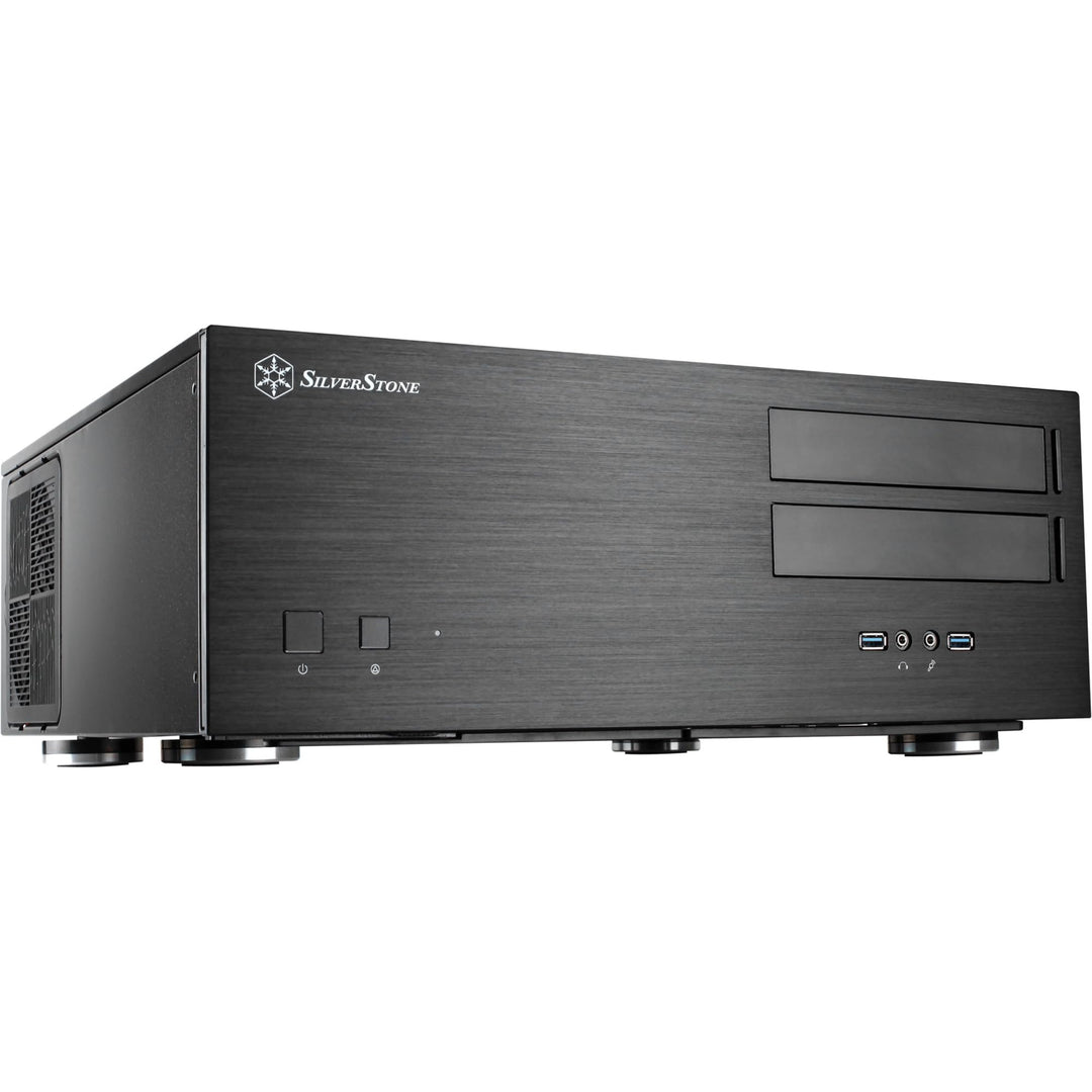 SilverStone Technology SST-GD08B - Grandia HTPC ATX Desktop Gehäuse mit hochleistungsfähigem und ger