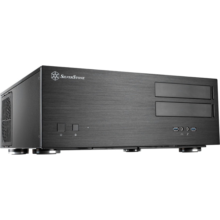 SilverStone Technology SST-GD08B - Grandia HTPC ATX Desktop Gehäuse mit hochleistungsfähigem und ger