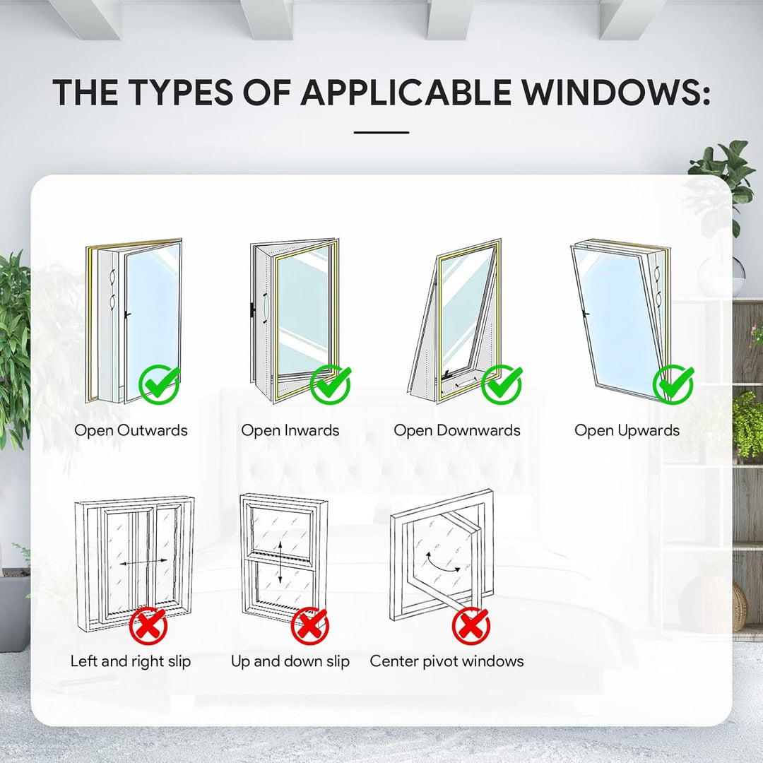 EGNBU 300CM Fensterabdichtung für Mobile Klimageräte, Klimaanlagen, Wäschetrockner, Ablufttrockner,